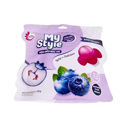 DDF08 - Peeled Gummy Candy - Blueberry Flavor * 120g x 30 Units