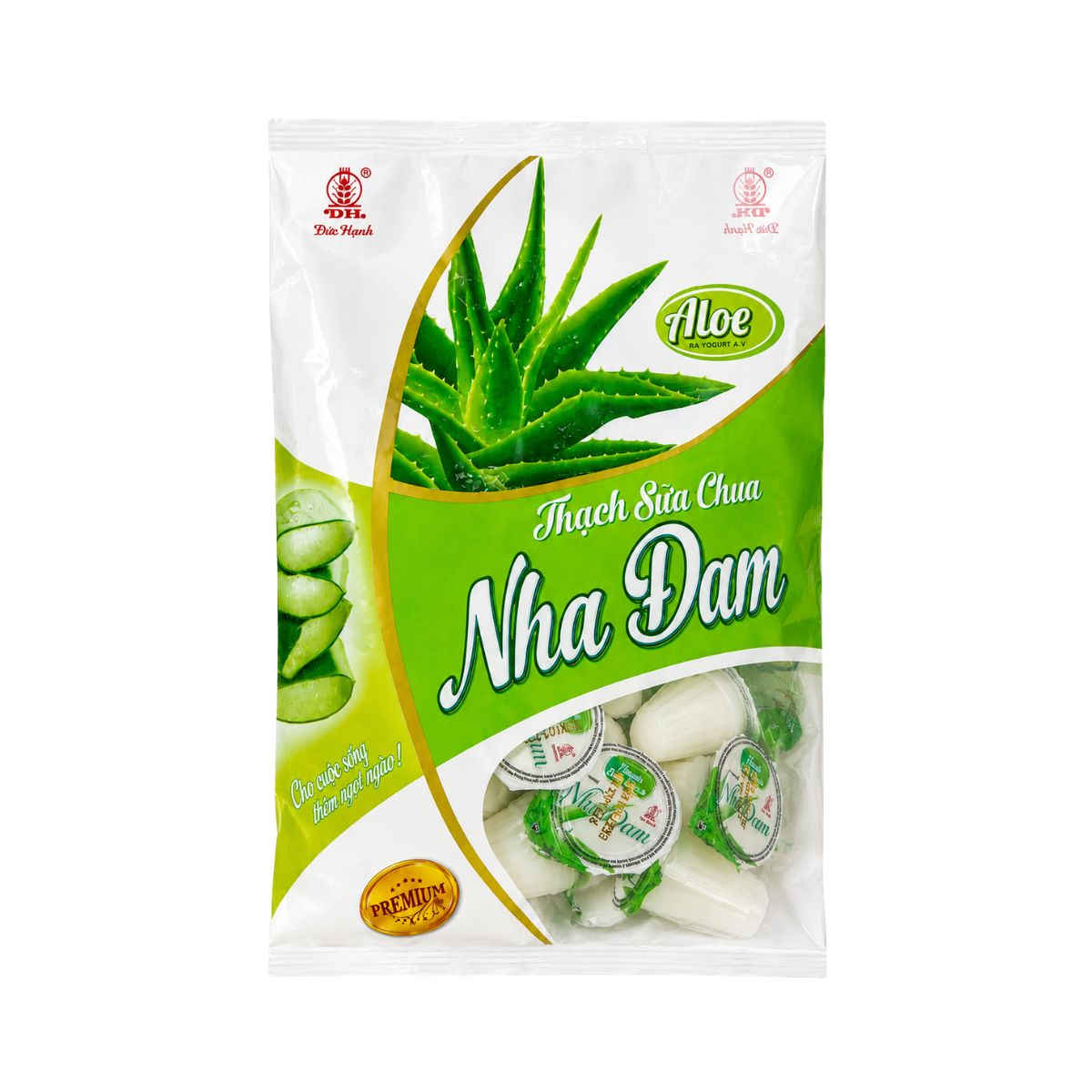 DH007 - Thach Sua Chua Nha Dam Duc Hanh/ Duc Hanh Aloe Vera Yogurt Jelly * 400g x 20 Units