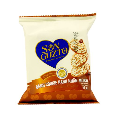 GUZ06 - Banh guzto hanh nhan Moka / Sun Guzto Moka Almond Cookies