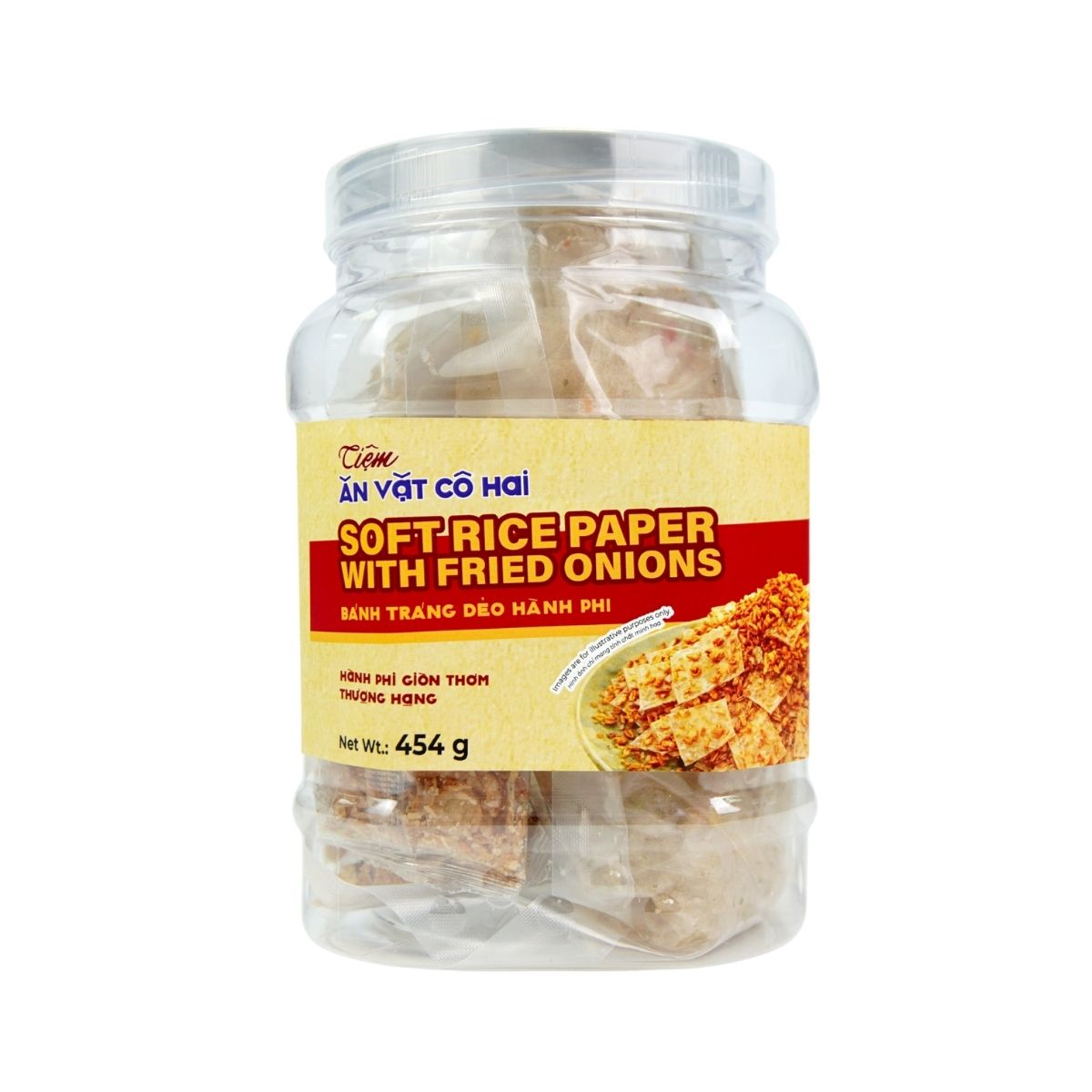AVCH23 - Banh trang deo hanh phi/ Soft Rice Paper With Fried Onions * 454g x 30 Units
