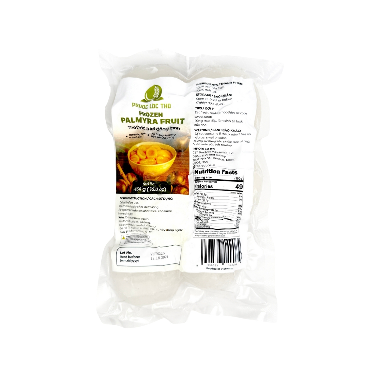 PLT067 - Thot not tuoi dong lanh / Frozen Palmyra Fruit