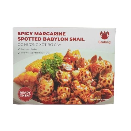 VC0011 - Oc Huong xot bo cay/ Spicy margarine spotted babylon snail * 500g x 24 Units