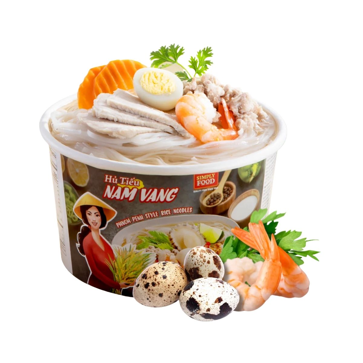SIMPLY - Hu Tieu Nam Vang/ Phnom Penh Style Noodles * 75g x 9 Units