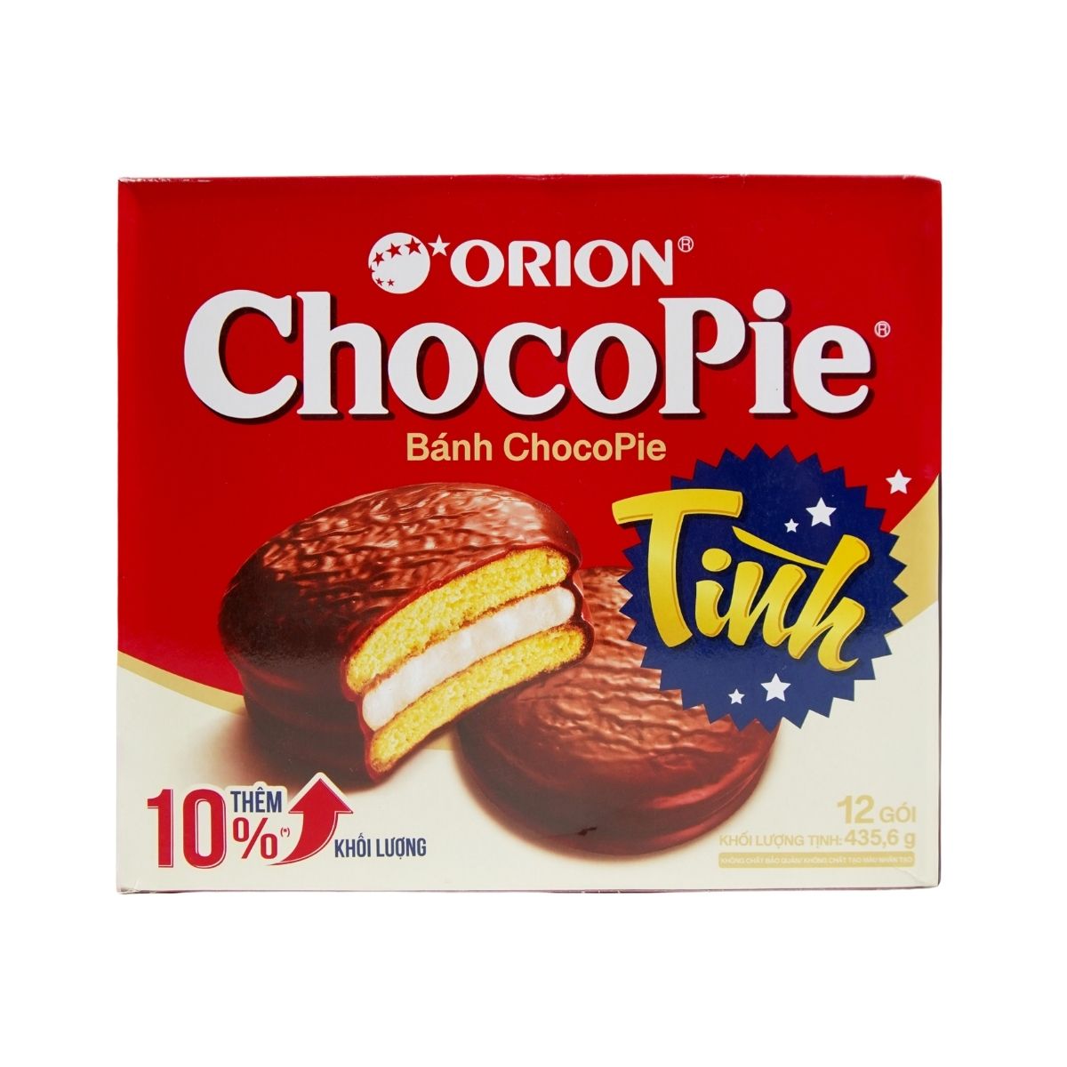 CCP01 - Banh Chocopie Truyen Thong Hop/ Orion Chocopie Original Flavor * 435.6g x 8 Units