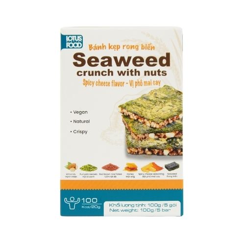 LTH02 - Banh kep rong bien vi pho mai cay / Seaweed crunch with nust spicy cheese flavor