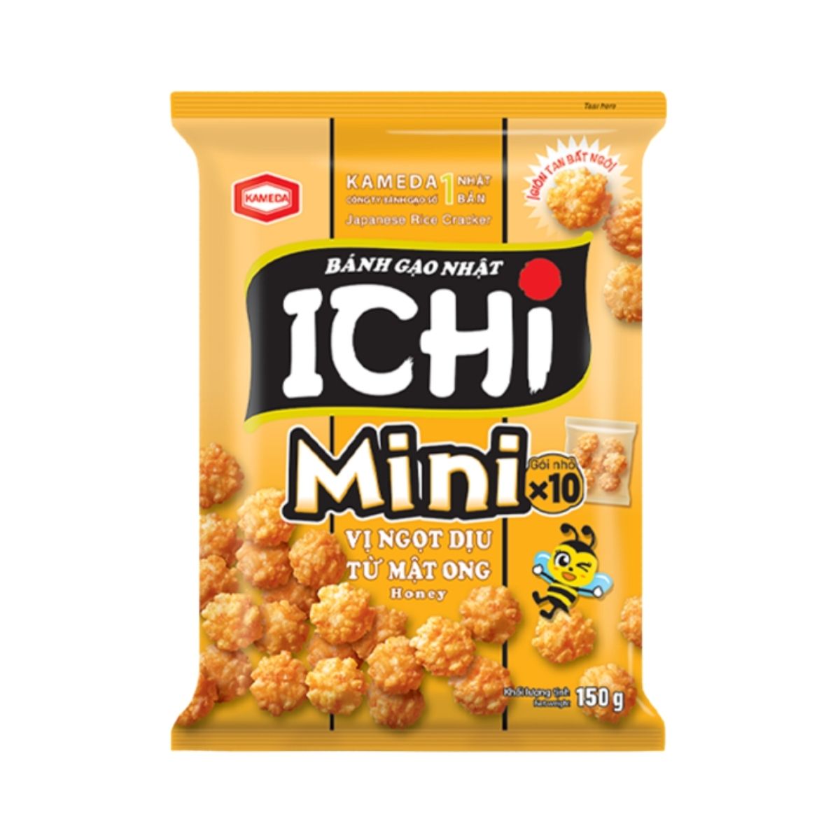 ICHI02 - Banh Gao Ichi Mini Vi Mat Ong/ Ichi Mini Japanese Rice Cracker Honey * 150g x 22 Units