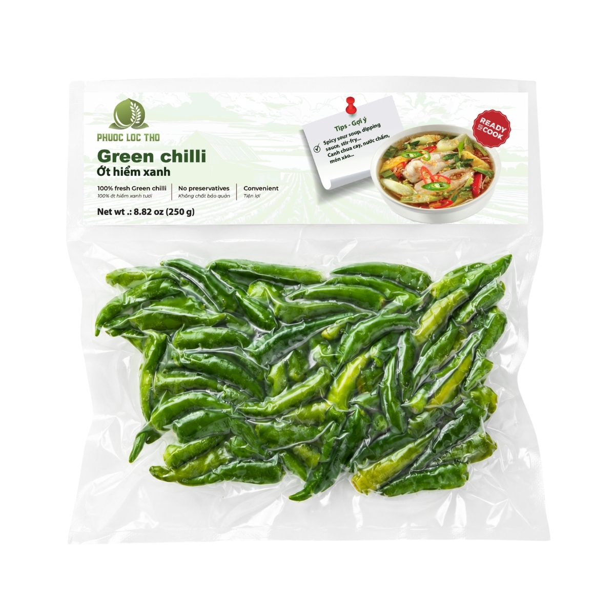 PLT059 - Ot hiem xanh/FROZEN  Green Chilli * 150g x 48 Units