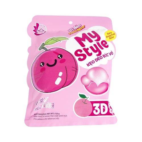 DDF06 - Peeled Gummy Candy - Peach Flavor * 120g x 30 Units