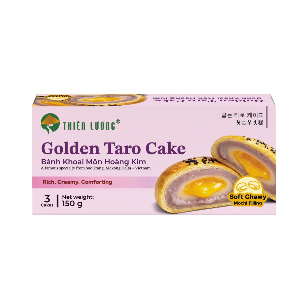 THL10 - Banh khoai mon hoang kim/ Golden Taro Cake * 150g x 12 Units