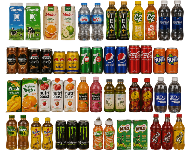 Beverages and bottled drinks